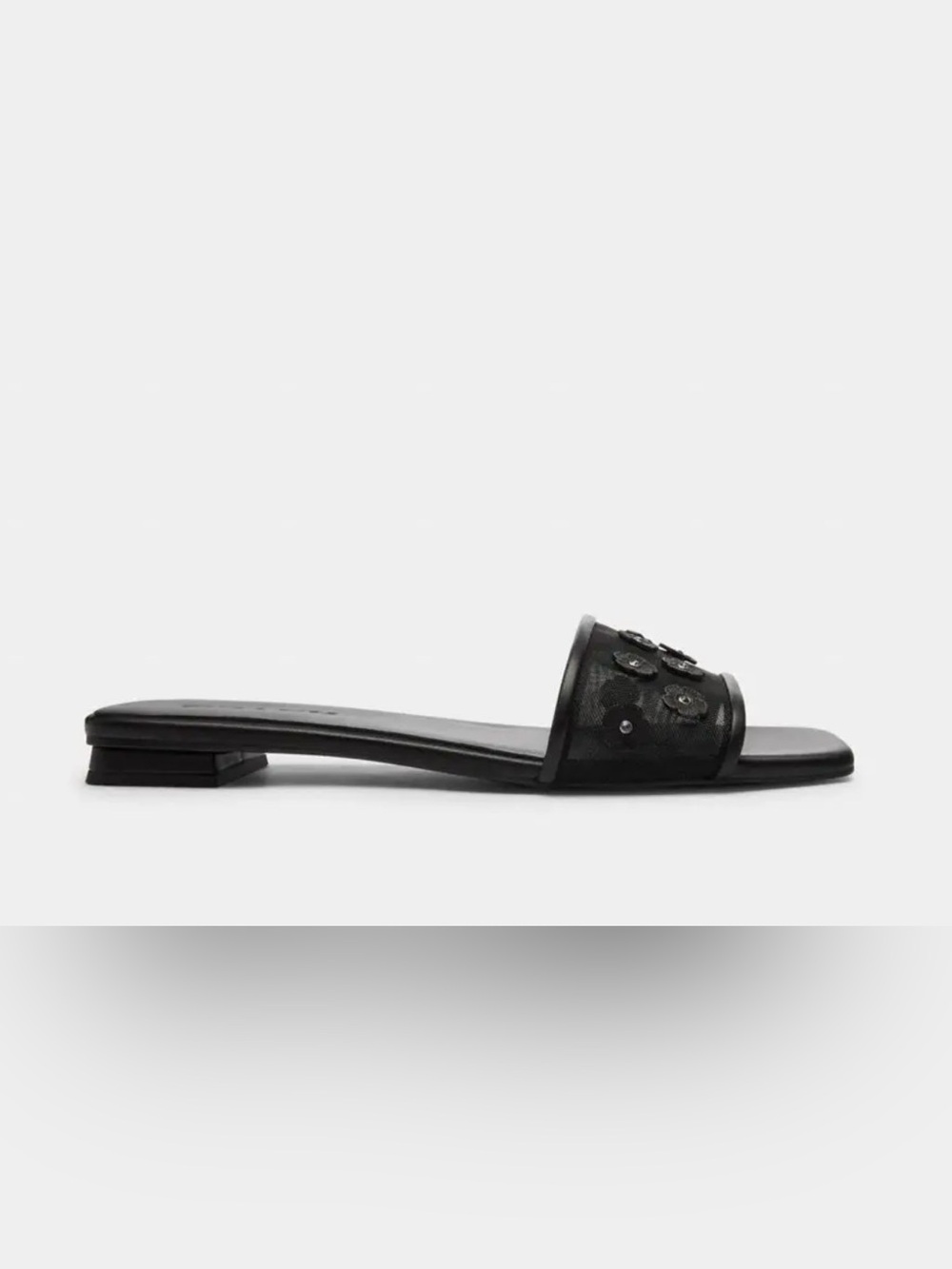Coach Tea Rose Mesh Slide Sandal